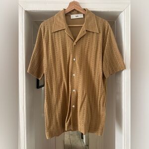 Séfr Men’s Ripley Brown Short Sleeve Shirt sz M